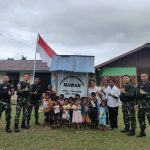 Satgas Pamtas Statis RI-PNG Yonif 111/KB Berikan Bantuan Tenaga Pendidik Untuk Sekolah Terpencil Perbatasan Papua Selatan